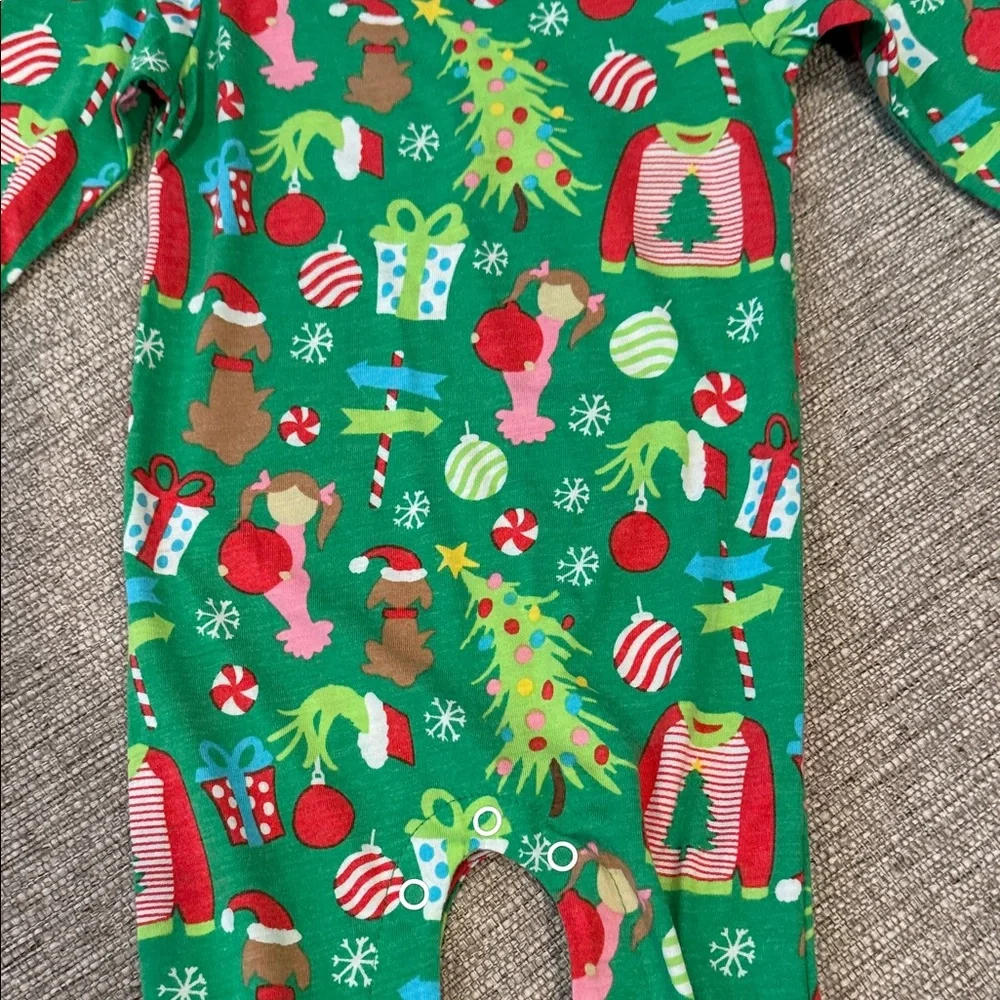 Jane Marie Festive Green Kids Footie